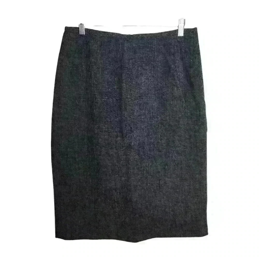 KASPER Womens Career Skirt Size 8 Heather Gray Knee Length Pencil Skirt